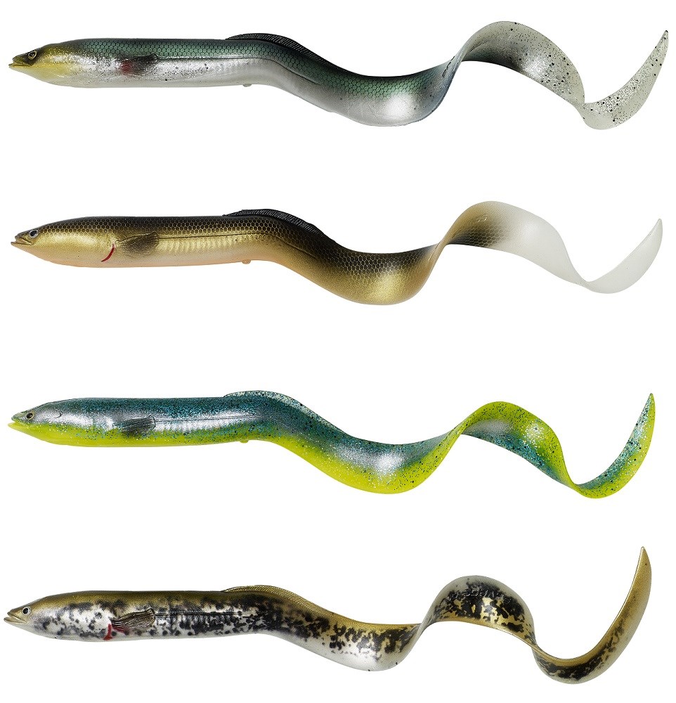 Savage Gear Gumová Nástraha 3D Real Eel Bulk Green Silver (1)